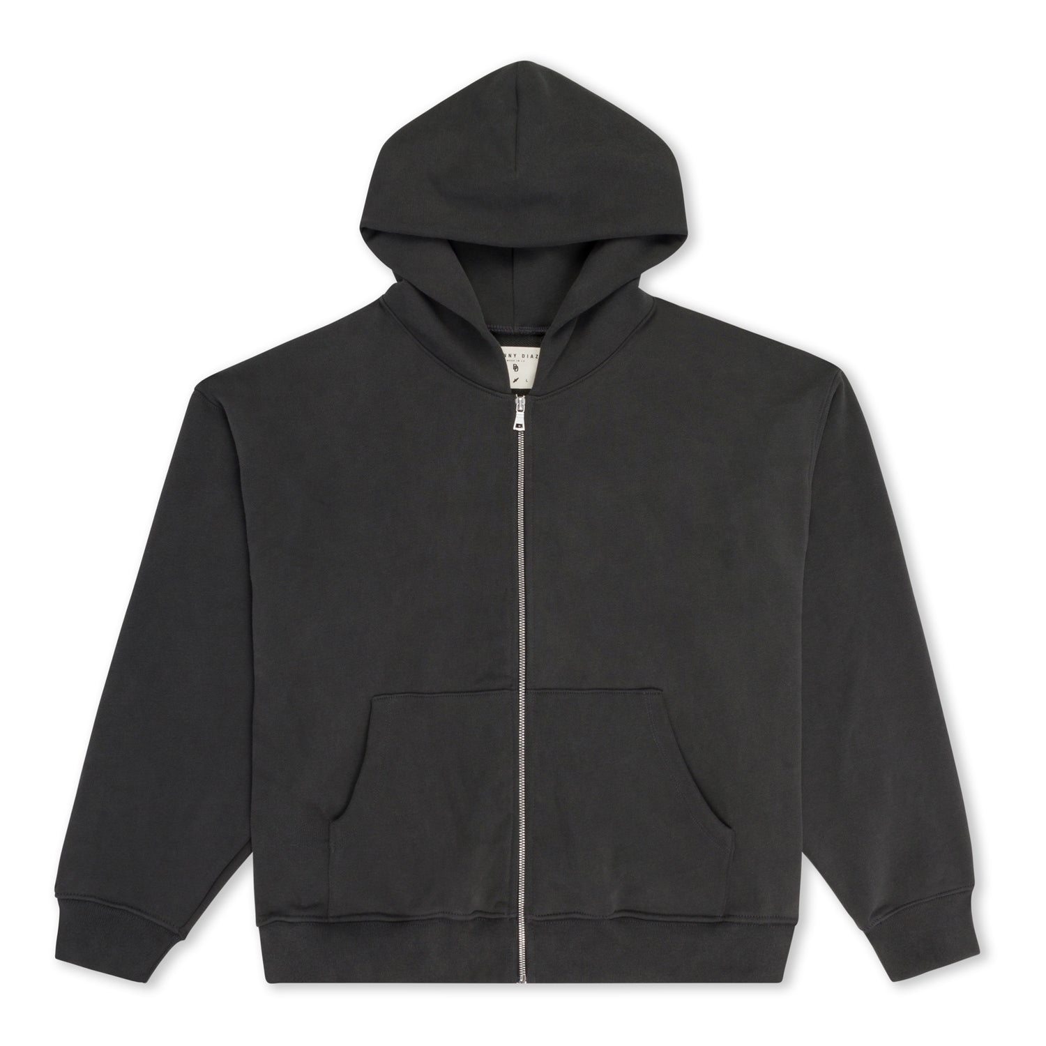 Cropped Zip Up Hoodie (Vintage Charcoal) β Donny Diaz LA